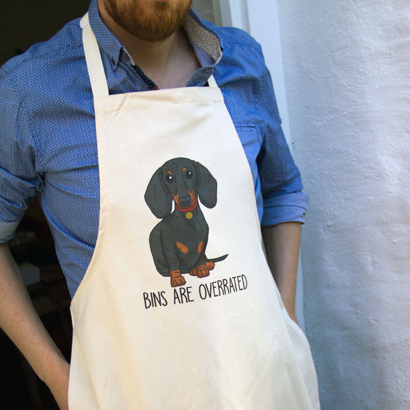 Dachshund Apron for dads on Father's Day