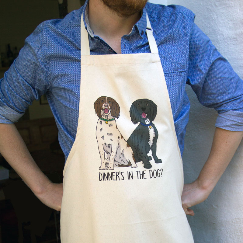 Spaniel Apron for dads on Father's Day