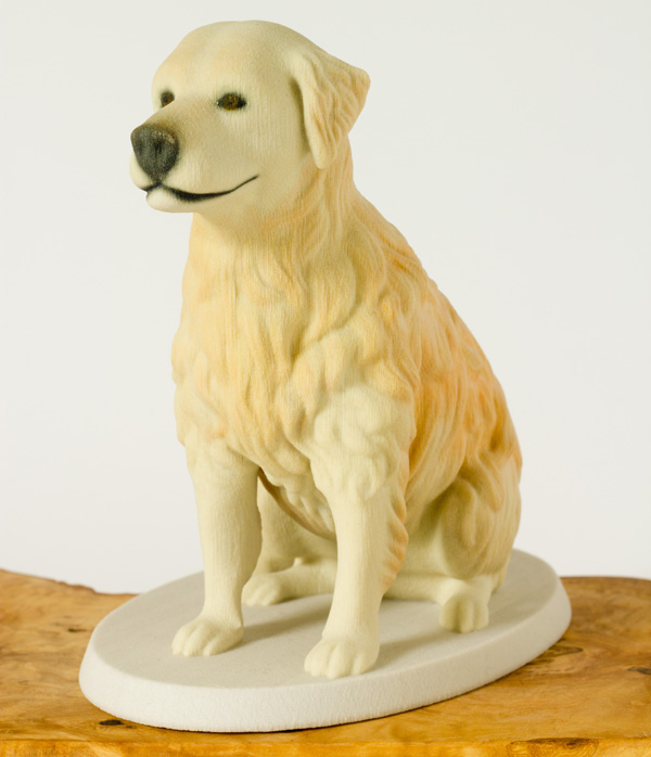 Golden Retriever 3d printed dog sculpture by Mon Petit Chien