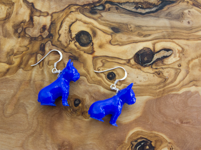 Frenchie earrings 3d printed by Mon Petit Chien