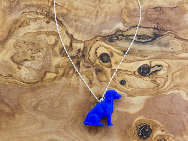 Blue cocker spaniel necklace 3d printed by Mon Petit Chien