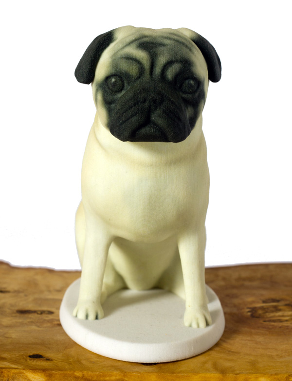 3d printed pug figurine by Mon Petit Chien