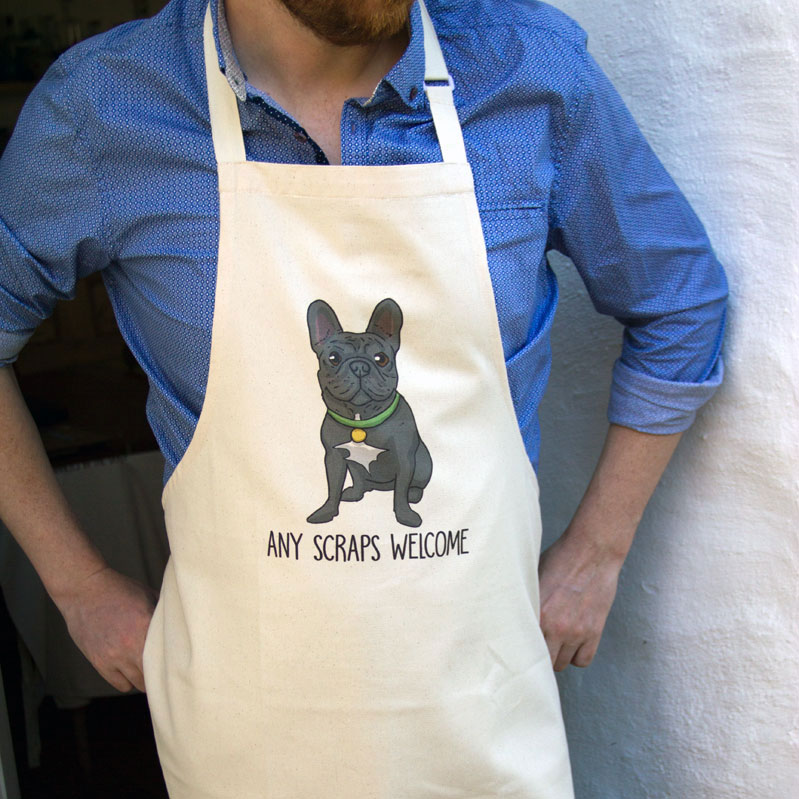 Frenchie Apron for dads on Father's Day