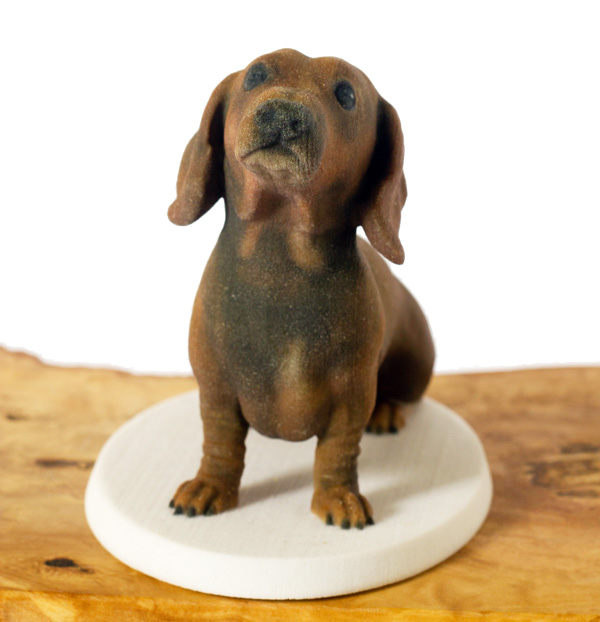 3d printed dachshund figurine