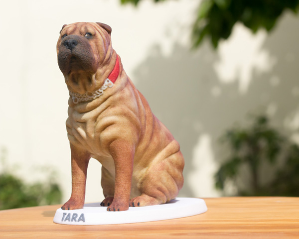 Sharpei 3d printed dog sculpture by Mon Petit Chien