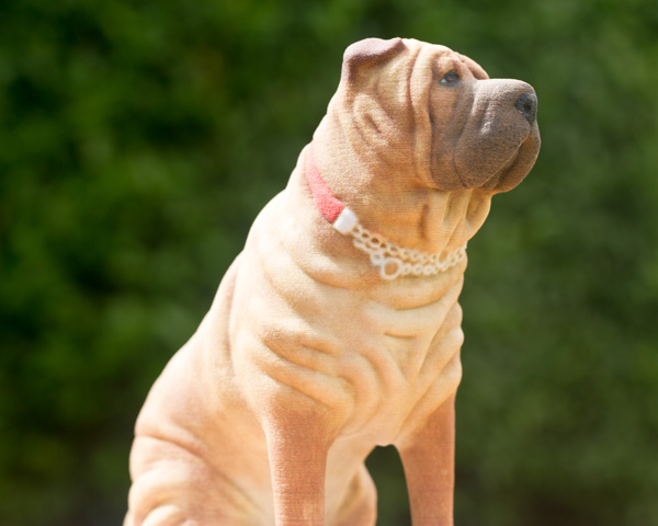 Tara the Sharpei's 3d printed memorial sculpture