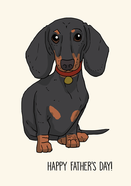 Dachshund father's day card by Mon Petit Chien