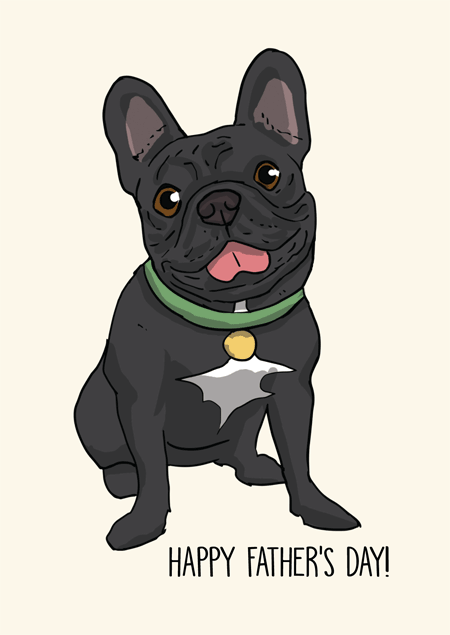 French Bulldog father's day card by Mon Petit Chien
