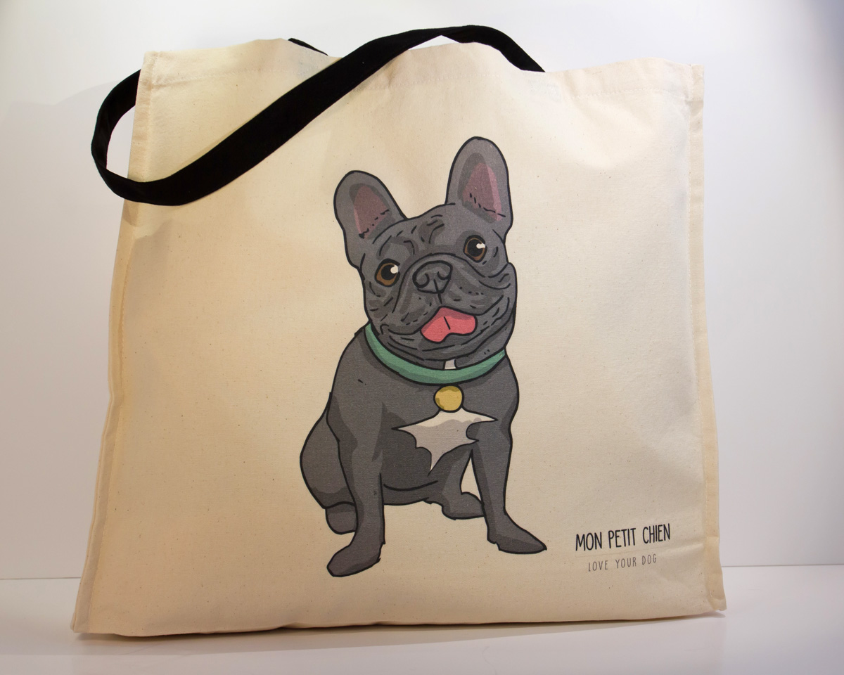 Frenchie tote bag by Mon Petit Chien