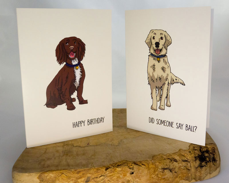 Golden Retriever greetings cards by Mon Petit Chien