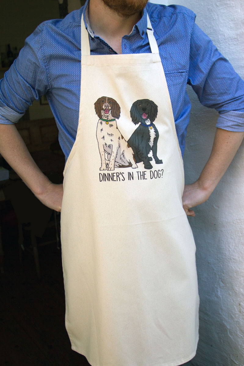 Spaniel apron makes a great Father's Day present, by Mon Petit Chien