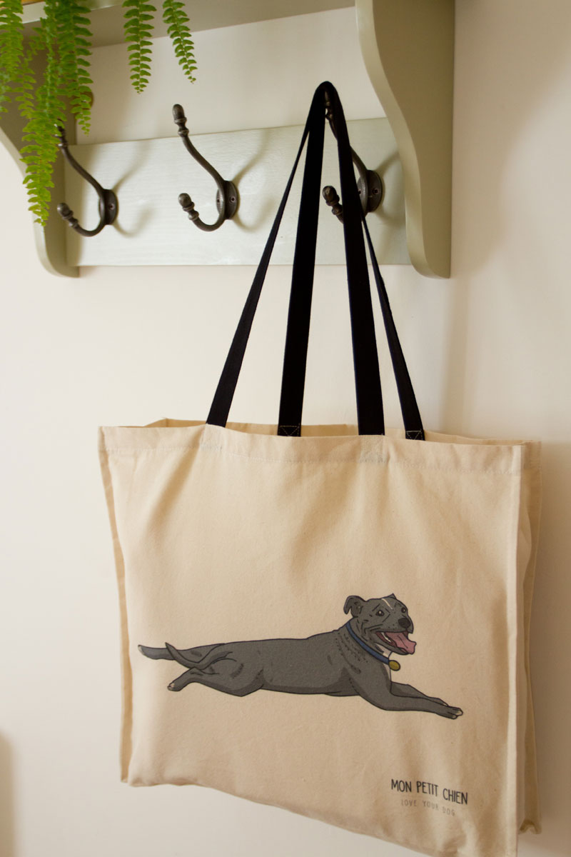 Staffordshire Bull Terrier tote bag by Mon Petit Chien